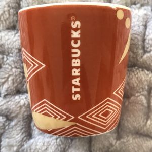 Starbucks 2013 Ethiopia Demitasse 3oz Brown Beige Diamond Porcelain Espresso Cup